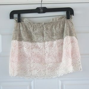 pastel laced skirt